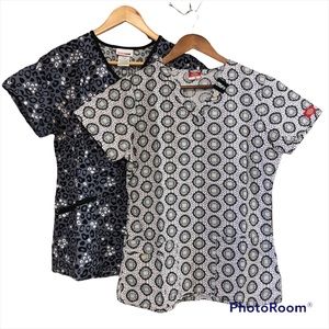 Scrubstar & Dickies 2 Scrub Top Bundle Siz…